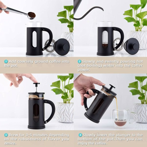 True Origin Roast French Press — 4-Level Filtration System