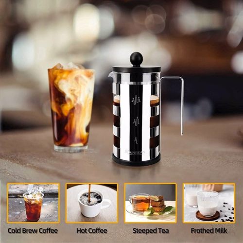 True Origin Roast Stainless Steel French Press — 600ml
