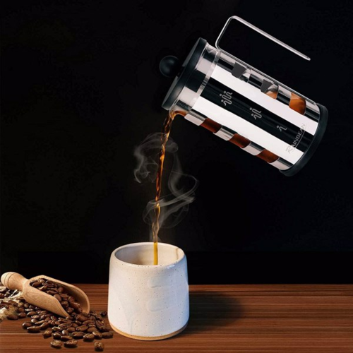 True Origin Roast Stainless Steel French Press — 600ml