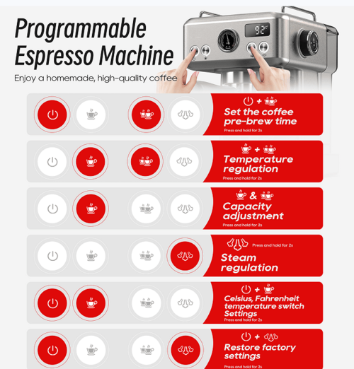 True Origin Roast 20-Bar Semi-Automatic Espresso Machine — Cold & Hot Brew